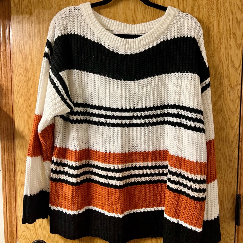NWT color block sweater